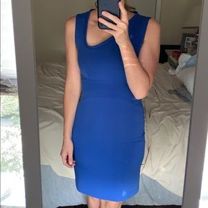 Black Halo Blue Asymmetrical Dress